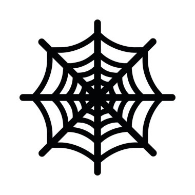 Örümcek ağı cadılar bayramı siluet tarzı simge