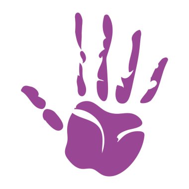 El izi boya rengi mor çizim vektörü izole edildi