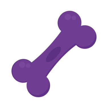 evcil plastik oyuncak mor kemik vektörü izole edildi