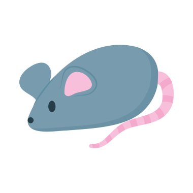 fare kedi oyuncak vektörü izole edildi