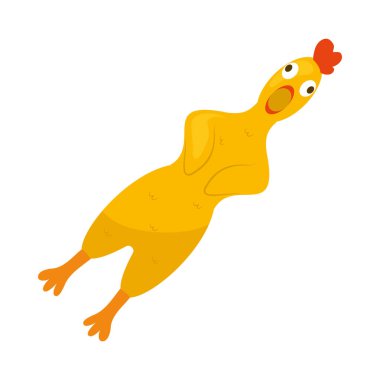 evcil oyuncak tavuk vektörü izole edildi