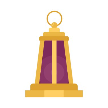 Altın ramazan lambası antika tasarım vektörü izole