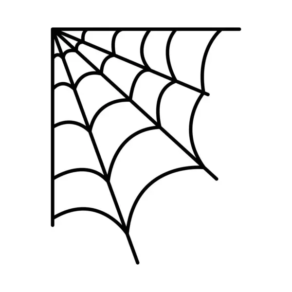 Halloween Araña Web Neto Ilustración Vector Aislado — Archivo Imágenes Vectoriales