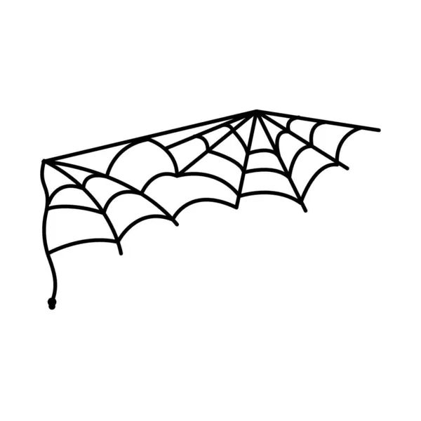 Halloween Araña Web Ilustración Vector Aislado — Archivo Imágenes Vectoriales