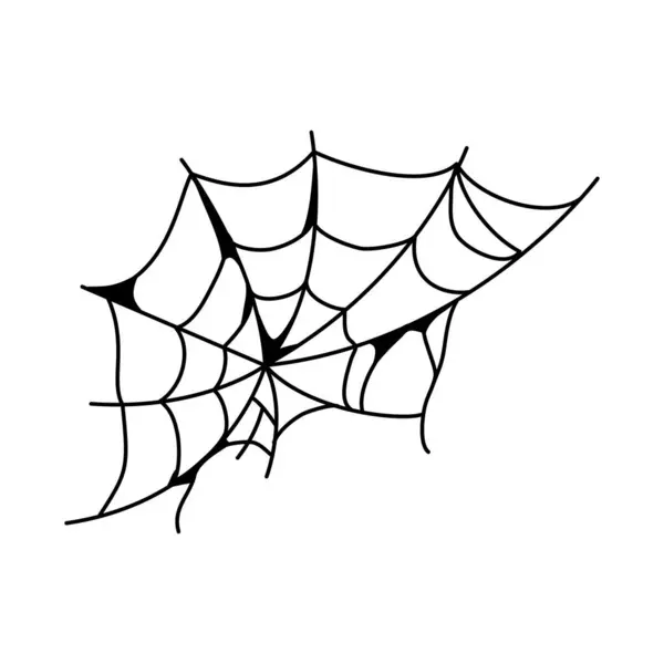 Halloween Araña Web Viejo Vector Aislado — Archivo Imágenes Vectoriales