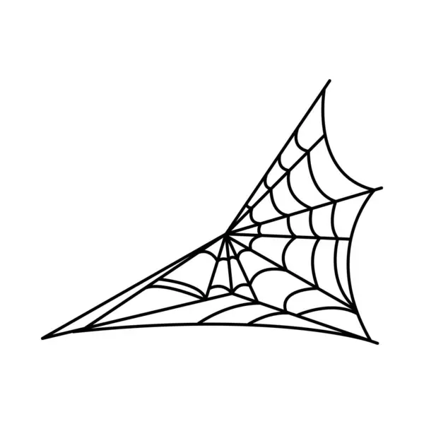 Halloween Pavučina Web Ikona Izolovaný Vektor — Stockový vektor