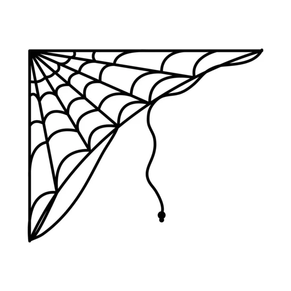 蜘蛛网轮廓矢量分离之间的光晕 — 图库矢量图片