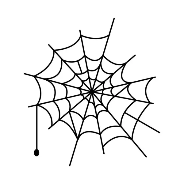 蜘蛛网恐怖设计向量之间的光环隔离 — 图库矢量图片