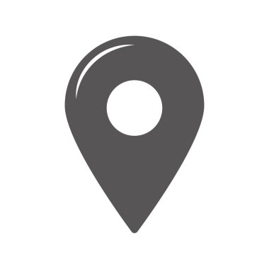 pin simgesi lokalizasyonu renksiz vektör izole