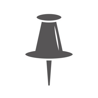 pin simgesi konumu gri tasarım vektörü izole edildi