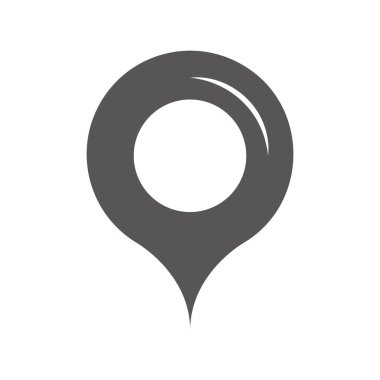 lokalizasyon simgesi iğne illüstrasyon vektörü izole