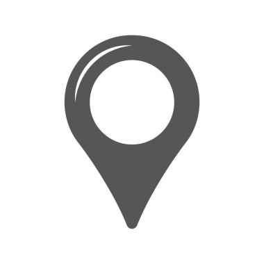 pin simgesi konumlandırma GPS tasarım vektörü izole edildi
