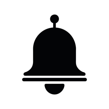 siyah çan siluet vektörü izole edildi