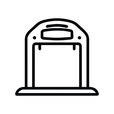 Havaalanı simgesi şeridi vektörü izole edildi