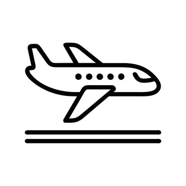 Havaalanı simgesi aroplane tasarım vektörü izole edildi