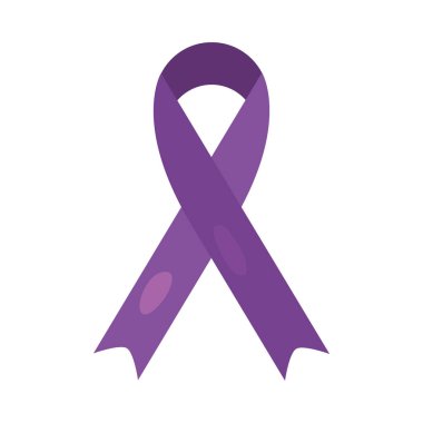 mor kurdele kampanyası yoğun tasarım vektörü izole edildi