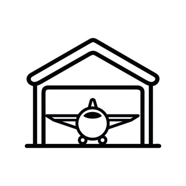 Havaalanı simgesi tasarımı vektörü izole edildi