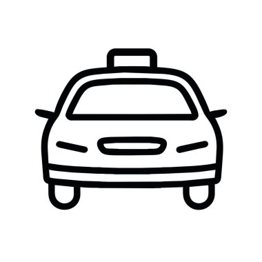 taksi simgesi tasarımı vektörü izole edildi