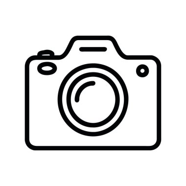 Kamera simgesi resimleme vektörü izole edildi