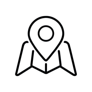 konum pin simgesi vektörü izole edildi