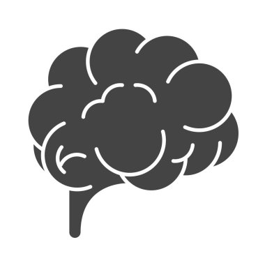 profil beyin simgesi insan çizim vektörü izole edildi