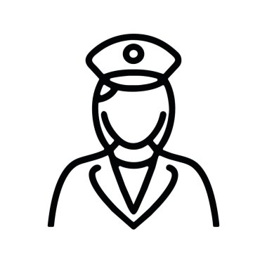 hemşire simgesi resimleme vektörü izole edildi