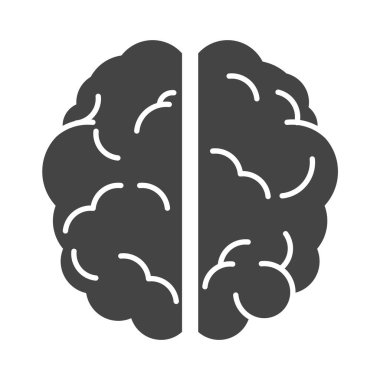 profil beyin simgesi insan tasarım vektörü izole edildi