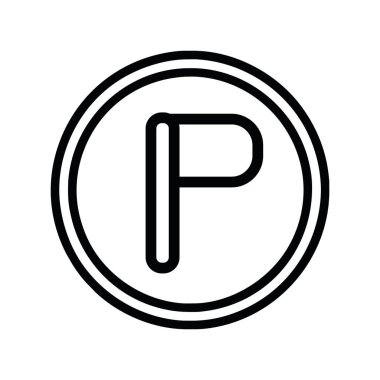 park simgesi işareti vektörü izole edildi