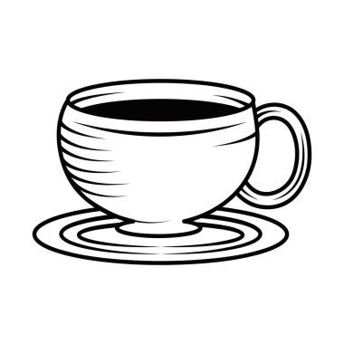 Kahve fincanı şirin vektör izole