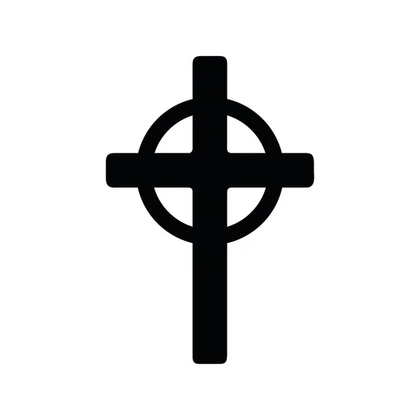 Catholic Religion Cross Icon Vector Isolated — Stock Vector