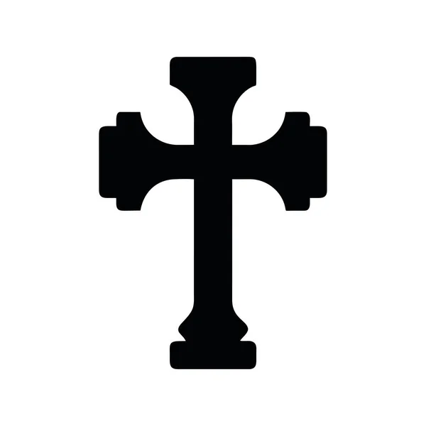 Katholische Religion Kreuz Vektor Isoliert — Stockvektor