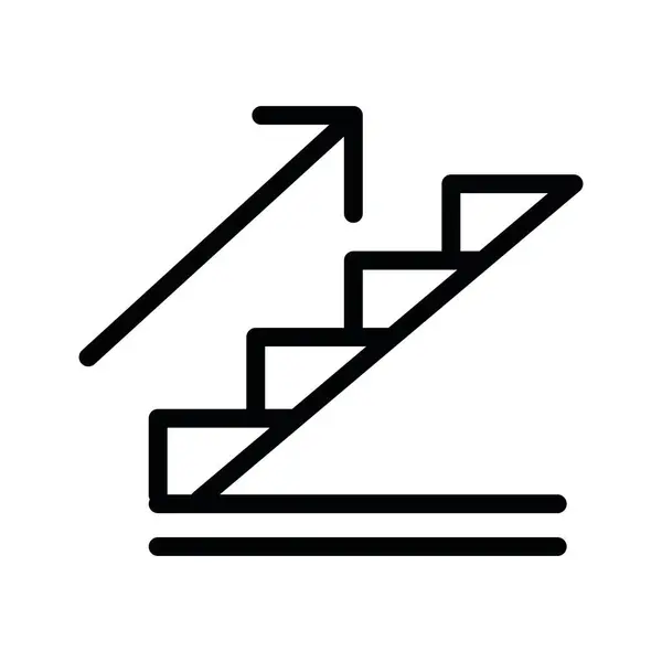 Treppen Symbol Nach Oben Vektor Isoliert — Stockvektor