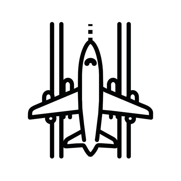 Изолированный Вектор Посадочной Полосы Аэропорта — стоковый вектор