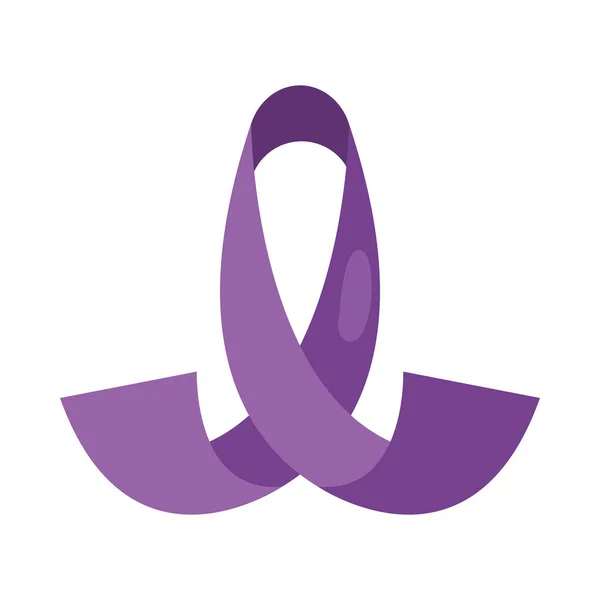Purple Ribbon Campaign Design Vector Isolated — Stock Vector