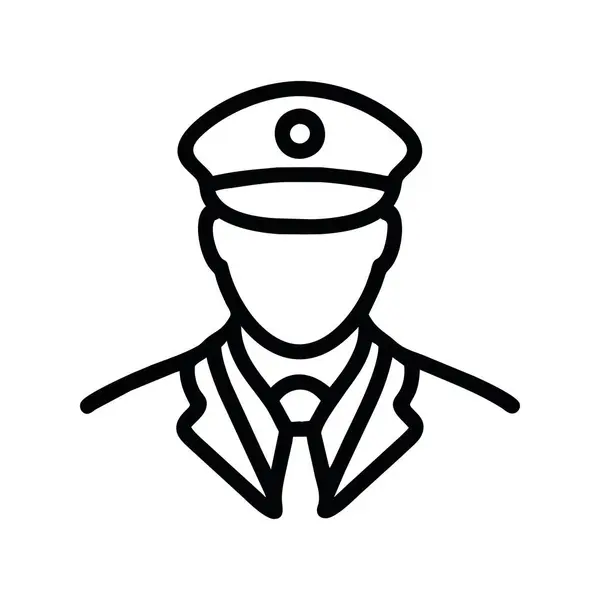 Polizia Icona Illustrazione Vettore Isolato — Vettoriale Stock