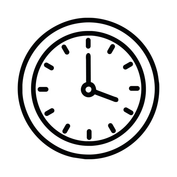 Horloge Noire Icône Vecteur Isolé — Image vectorielle