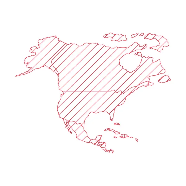 Amérique Nord Vecteur Conception Isolé — Image vectorielle