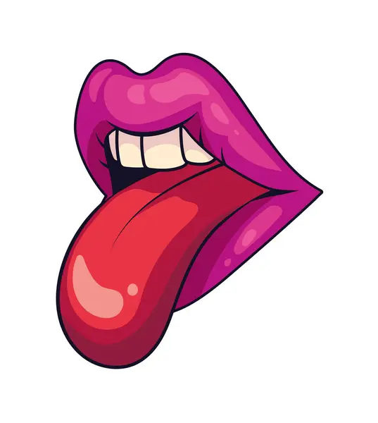Mouth Pop Art Vector Isolated — Stock Vector