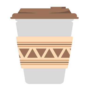 yeniden kullanılabilir kahve fincanı tasarımı vektörü izole edildi