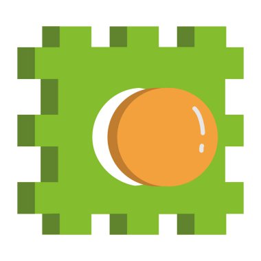 Yapboz parçası resimleme vektörü izole edildi