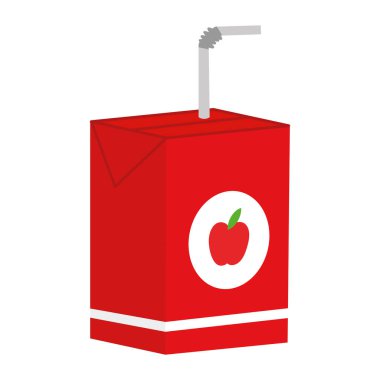 Tetra kutu elma suyu vektörü izole edildi