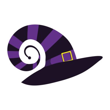 Cadılar Bayramı cadı şapkası vektörü izole edildi