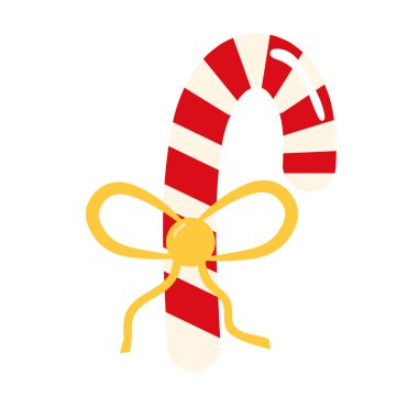 Noel kamışı çizim vektörü izole edildi