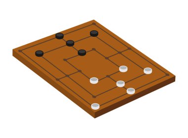 oyun tahtası değirmeni vektörü izole edildi