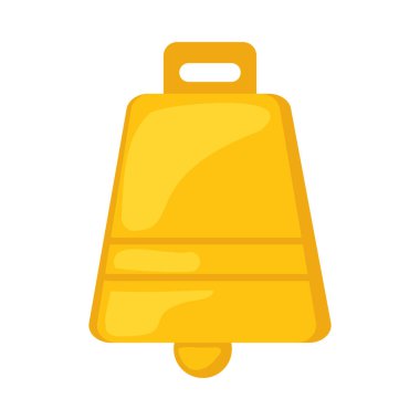 Altın çan asılı vektör izole