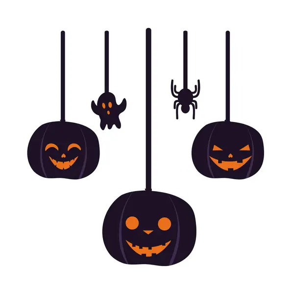 Halloween Décoration Fête Vecteur Isolé — Image vectorielle