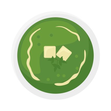 Hint yemeği palet paneer vektörü izole edildi