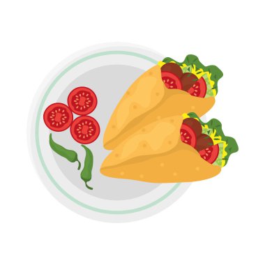 Hint yemeği masala dosa vektörü izole edildi