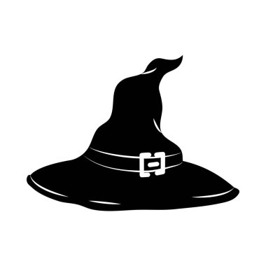 cadı şapkası siluet vektörü izole