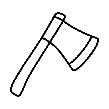 Cadılar Bayramı balta simgesi vektörü izole